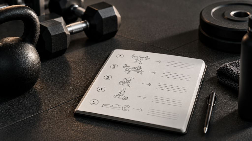 Programmazione di una sequenza di esercizi per organizzare correttamente l’ordine dell’allenamento.